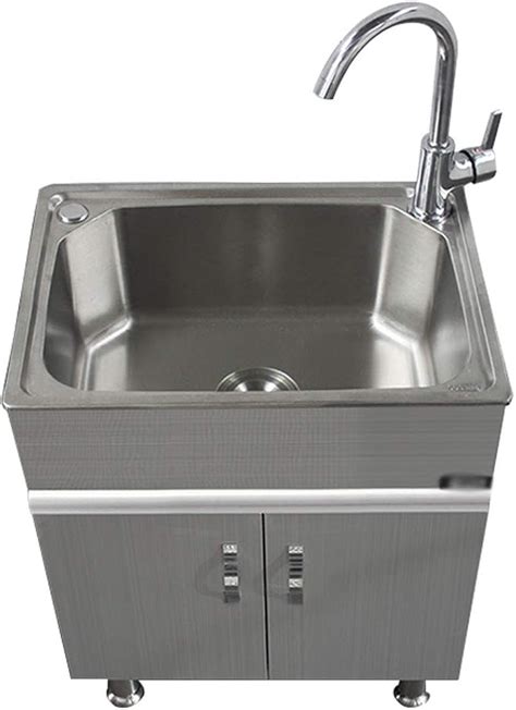 steel laundry tub cabinet|deep stainless steel laundry tubs.